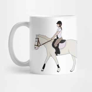 Girl riding White Horse Mug